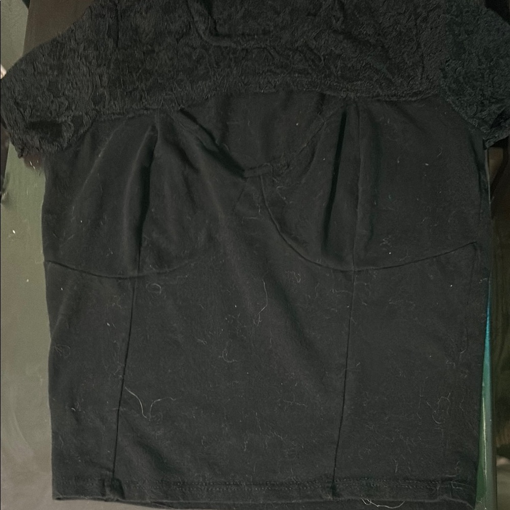 Elegant Black Lace Women's Top